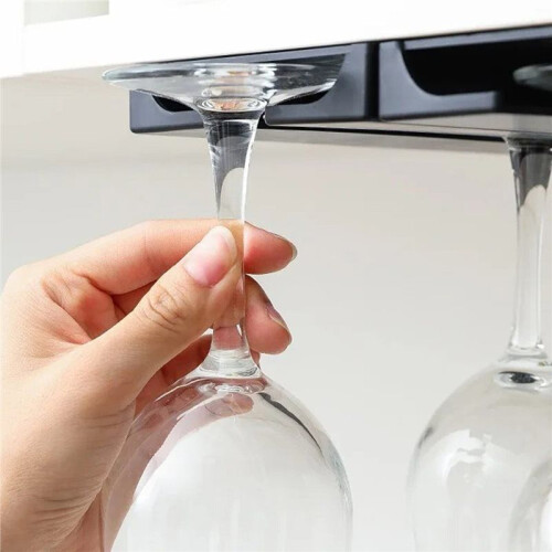 Kitchen Free Punching Holder Wine Glass Rack Multi-Function Goblet Classification  Organizer Hanging Holder Shelf