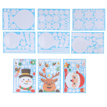 Christmas Window Clings, Watercolor Design Removable Vinyl Stickers, Holiday Home Decor For Showcase, Static Adhesion Decorations For Christmas Season