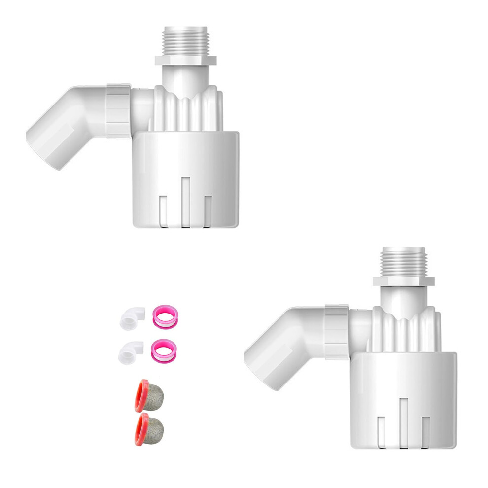 Automatic Water Level Control Valve 2 Pcs G1 Plastic Float Stopcock Automatic Filling Valve For Tanks Reservoirs And Pools 9187378897966