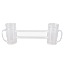 Crystal Clear Drinking Tumbler With Ergonomic Handles Lightweight Leak Proof Cup For Hot Or Cold Drinks Easy Grip Sippy Mug For Elderly And