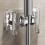 Universal Adjustable Shower Head Holder with Dual Hooks, Height Adjustable No Drill Wall Mount 5