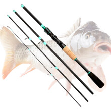 4 Section Fishing Rod Fiberglass Travel Rod Sensitive Tip For Bass Trout Freshwater Saltwater Road Trip Kayak