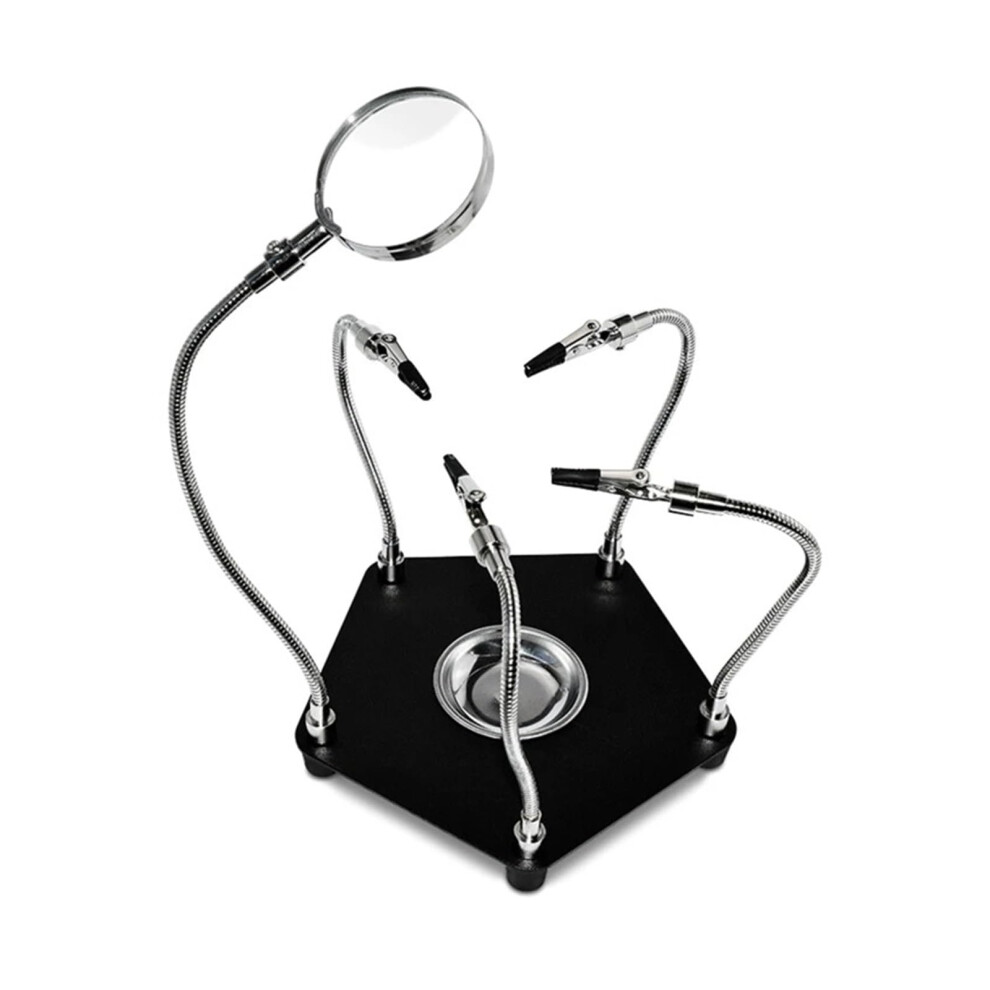 Soldering Tool Pcb Flexible Arm Helping Hands Station With Non Slip Weighted Base For Hobby Craft Jewelry 9187378899793