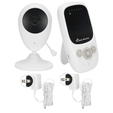 Baby Monitor With Night Vision And Temperature Sensor Long Range Wireless Connection Eco Mode Portable Color Display Two Way Audio Communication