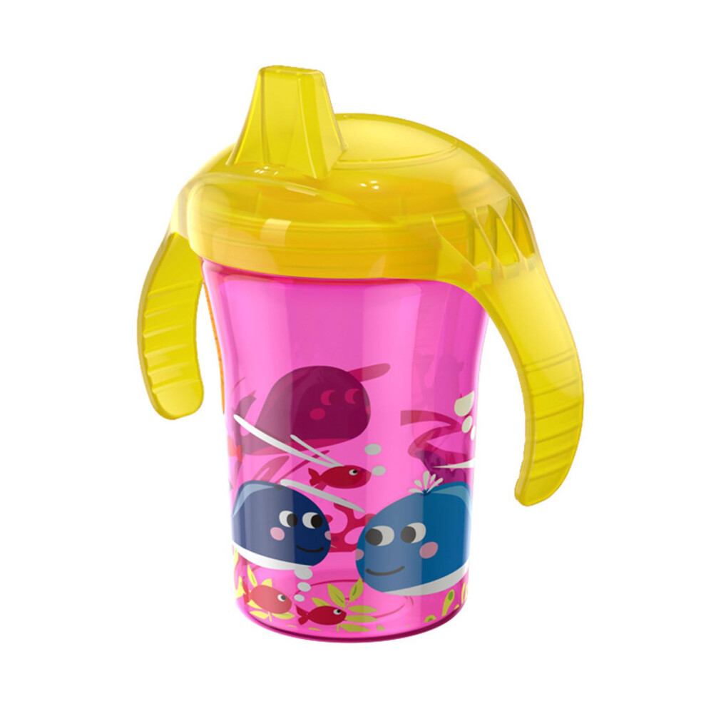 Two Handle Grip Sip Cup 260ml Straw Sippy Cup for Toddlers Infants Dishwasher Safe Baby Water Bottle