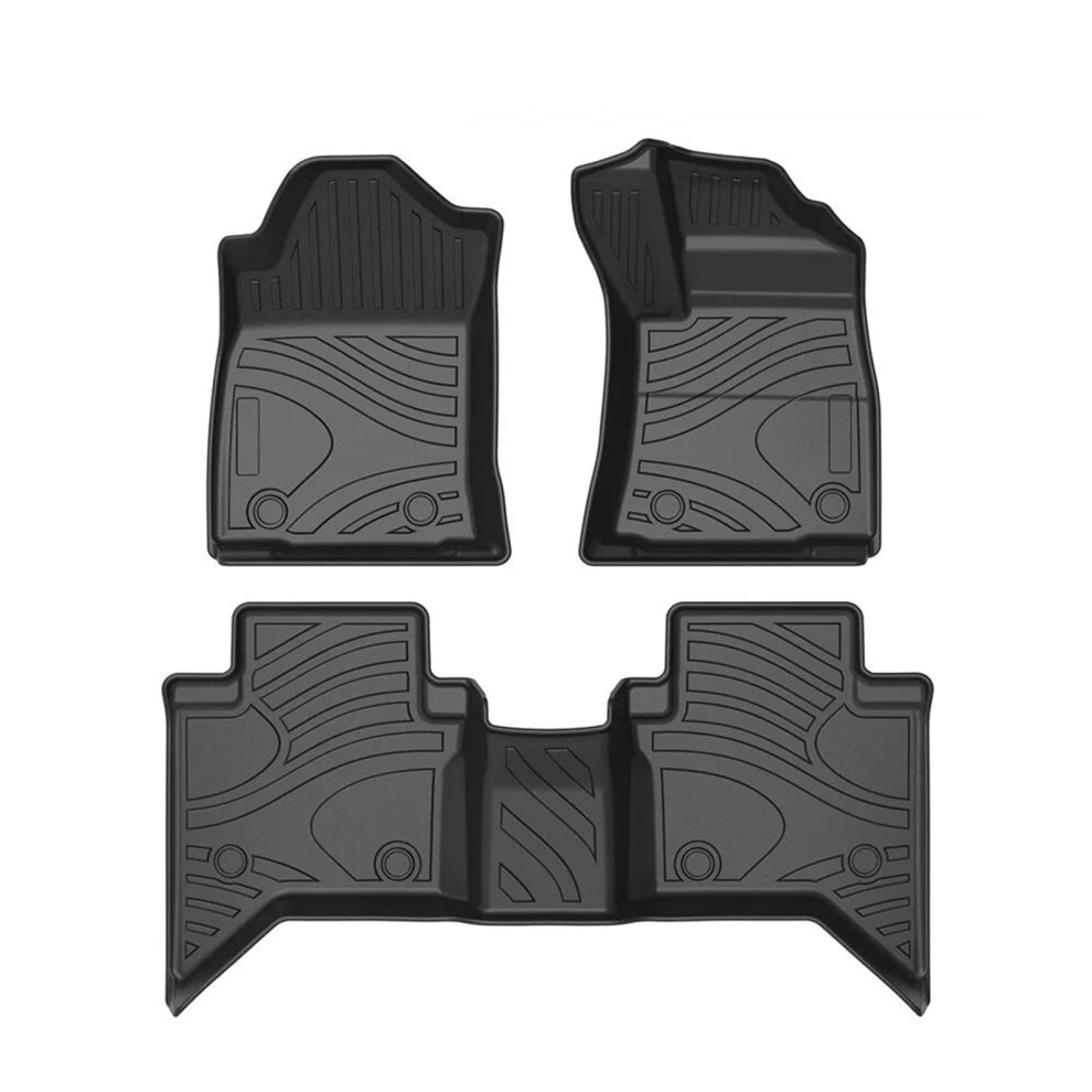 Floor Mats For Toyota Hilux 20092022 Allweather Tpe Waterproof Antislip Lhd Rhd 2Pcs Black 9187378900703