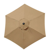 Quick Open 2m Rainproof Sun Umbrella For Outdoor Garden-Khaki