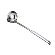 Stainless Steel Oil Separator Spoon for Soup Fat Removal Kitchen Tool with Ergonomic Handle Silver 28x7.5cm