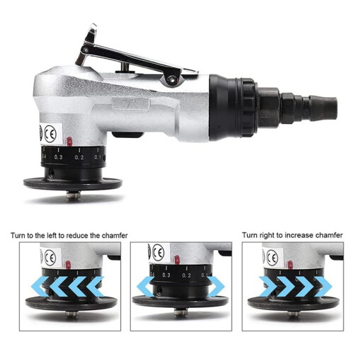 3X  Pneumatic Chamfering Tool with Replace Blades Inserts and Bearings, 45 Degree Air Chamfer Deburring Tool 2