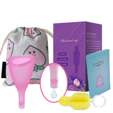 Auslaufsichere Menstruationstasse mit weicher und flexibler Konstruktion, umweltfreundliche, wiederverwendbare Periodentasse aus medizinischem