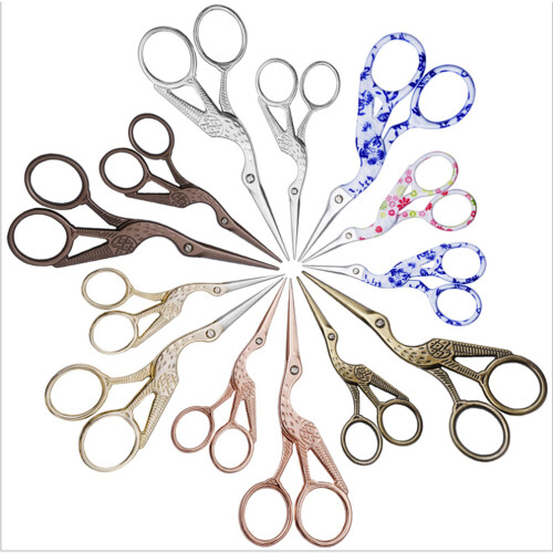 Embroidery Scissors with Ergonomic Double Loop Handle, High Quality Stainless Steel Sharp Tip Scissors for Embroidery, Craft, Needle Work 1