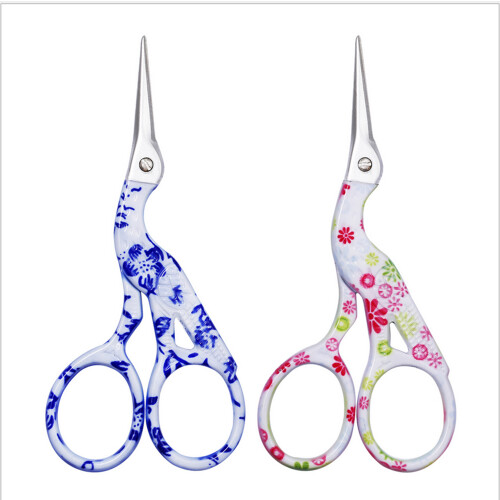 Embroidery Scissors with Ergonomic Double Loop Handle, High Quality Stainless Steel Sharp Tip Scissors for Embroidery, Craft, Needle Work