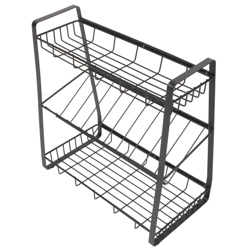 Multi-functional Storage, 3-Tier Kitchen Organizer, Solid Carbon Steel Construction, Snap-in Design For Easy Setup, Chunky And Stable Build, Suitable 1