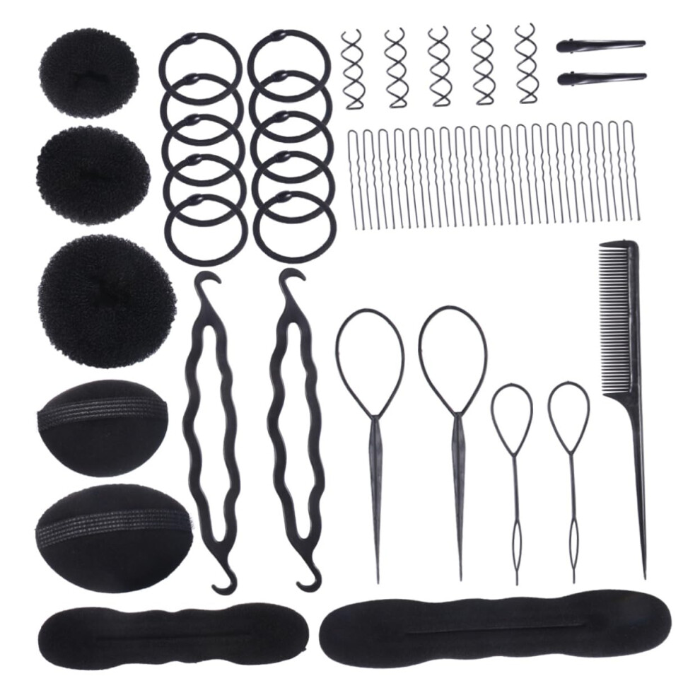 Unisex 71Pcs Hair Bun Maker And Chignon Styling Tool Set For Quick Elegant Updos And Braids For Women