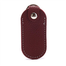 Portable Pu Leather USB Case AntiLost Pocket U Disk Pouch Protective Cover Storage Bag Red