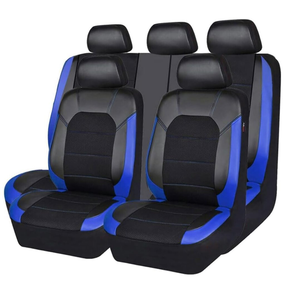 Pu Leather Seat Covers Full Set Waterproof Allseason Airbag Safe 20182025 For Hyundai Kona Blue 9094768891469