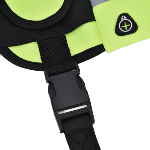 Reflective Dog Running Belt Bag Set, 125cm Tether, Grass Green 2