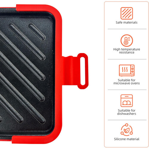 Microwave Sandwich Maker with Quick Grilling, No Power Needed, Dishwasher Safe Cheese Press 2