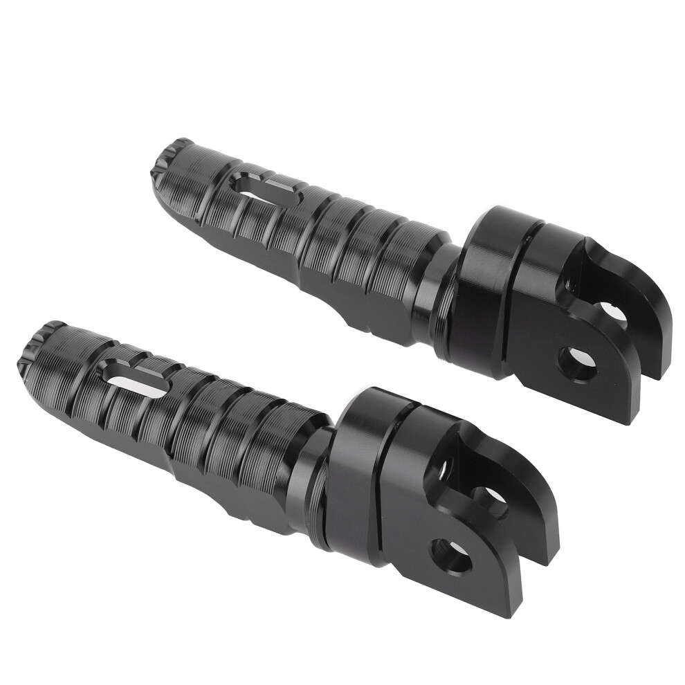 Aluminum Front Foot Pegs For Honda & Suzuki Motorcycles, Black 9351379516212