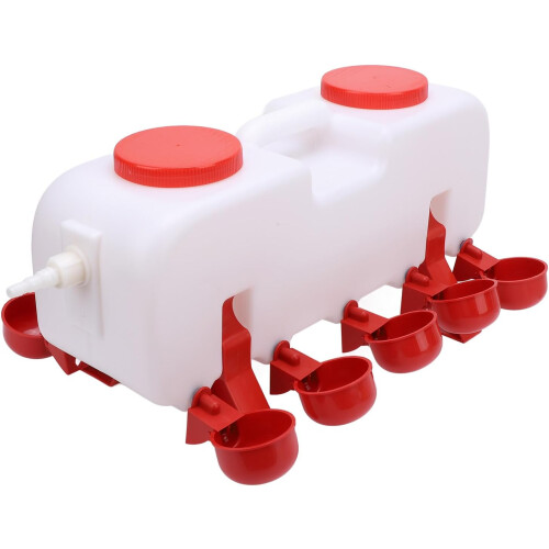 Plastic Hygienic Automatic Chicken Waterer AntiTip Poultry Watering System For Chickens Ducks  Automatic Adjustment 1