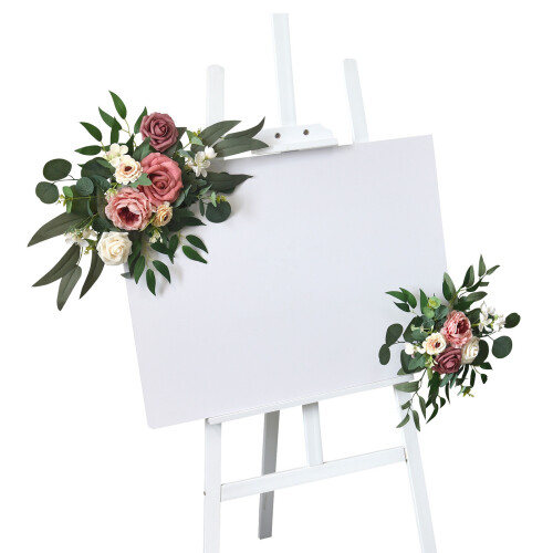Wedding Decorative Swag Artificial Flower Swag-Bean paste color