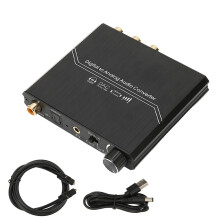 DAC Converter For Home Theater 192KHz Digital To Analog Conversion With Bass Enhancement Long Lasting Build Plug And Play Compatibility