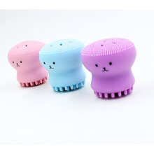 Uirlis Áilleachta Glantacháin Dhomhain Poill, Scuab Aghaidhe Silicone Smugairleog Ochtapas Beag Lámhleabhar le Guairí Silicone Mín agus Ábhar