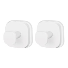 Stainless Steel Suction Hook for Bathroom Kitchen Use, White Finish, Waterproof, Rustproof Wall Hook