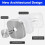 Stainless Steel Suction Hook for Bathroom Kitchen Use, White Finish, Waterproof, Rustproof Wall Hook 2
