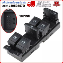 Power Master Window Switch for Driver Side Door, Electric Window Switch 1J4959857B with Simple Installation and No Modification Required, Durable