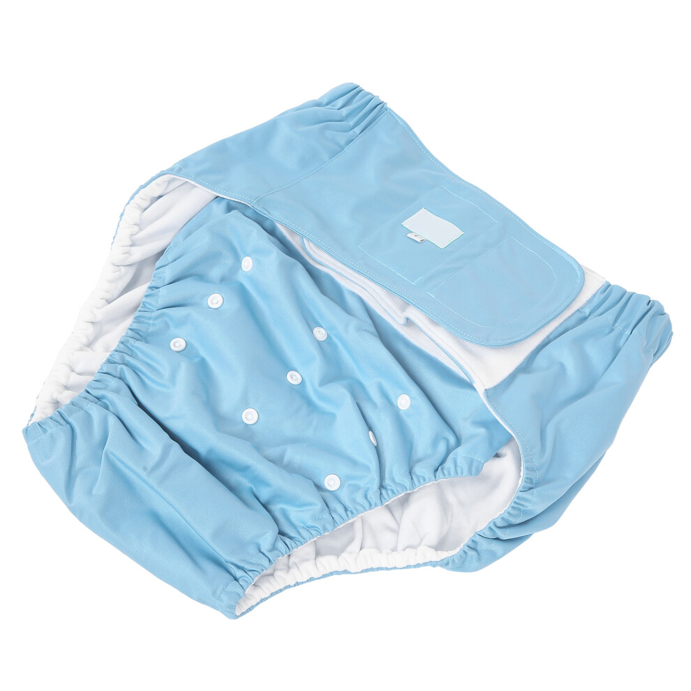 Blue Adult Reusable Diaper Pants 90-150Cm Washable Incontinence Nappy