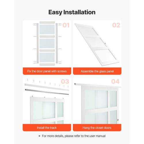 Kledingkast schuifdeur - DUOKU - BL5-72 - Wit - Matglas 3 panelen - 18292032 mm 1