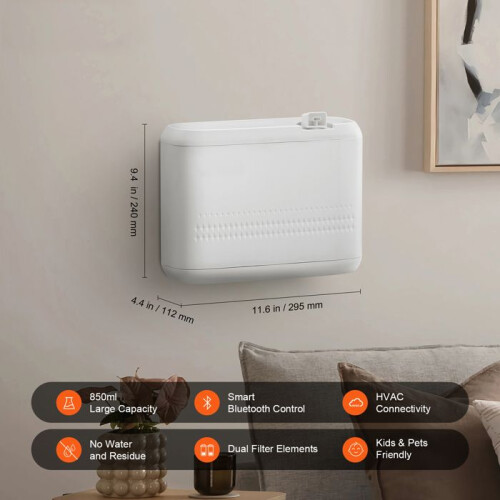 Diffuseur de parfum - DUOKU - HVAC-Duoku - 850 ml - Couvre 464,5 m² - Conception sans eau 2