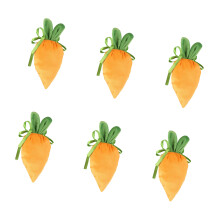 6Pcs Ostern Karotte Form Geschenk Tasche Kordelzug-Zitrusfrucht