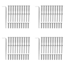 Stemball Swage and Invisible Hex Threaded Stud Tension End Fitting Terminal Combination Pack 40 Pairs