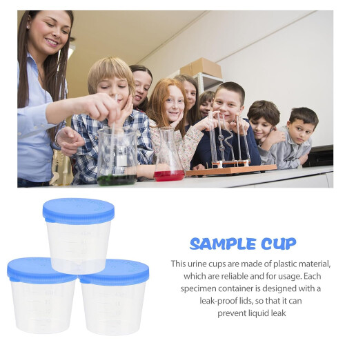 Sample Cups 50 Pcs With Leakproof Lids, 40ml Graduated Plastic Pee Cups For Testing, Suitable For Women 2