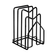 Cutting Board Storage Rack For Chopping Boards Pots And Pan Lids Stand Organizer For Kitchen Cabinet Countertop Black