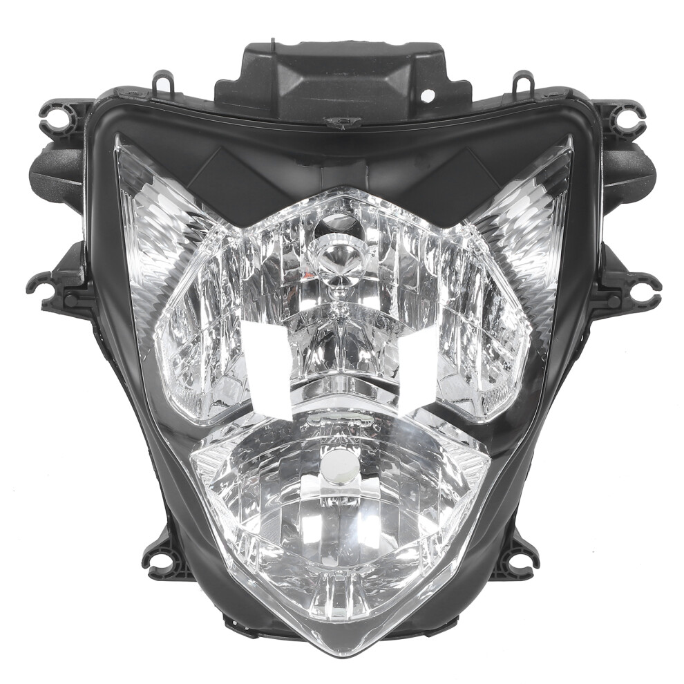 Front Motorcycle Headlight Assembly, Headlight Replacement For Suzuki Gsxr600 Gsxr750 2011-2014, Transparent Lens With Abs Housing, High Black 9365494976691