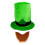 Irish Themed Green Tops Hat And Beard Set Portable for-Type A 1