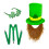 Patrick's Day Accessory Green Hat and Beard with Belt-Type D 1