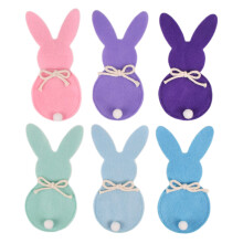6Pcs Easters Rabbit Cutlery Holders Cutlery Pocket Easters-5