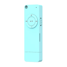 Reprodutor de música MP3 compacto com suporte para cartão de memória e tela de alta resolução. Dispositivo de áudio leve e com longa duração