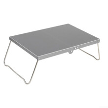 Camping Table Foldable Portable Aluminum Alloy Ultralight 405g 38x31x12cm NonSlip Gray BBQ Stove Stand