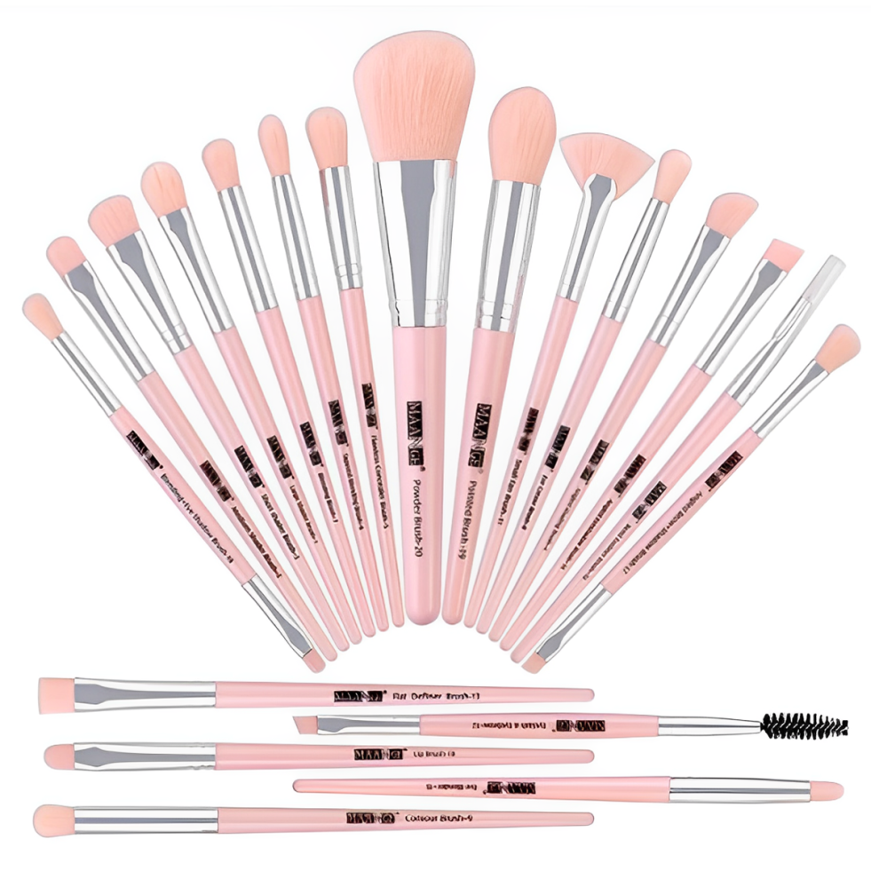 20Pcs Premium Synthetic Makeup Brushes Set, Suitable for Foundation Powder Concealers Eye Shadows, Non-Porous Bristles (Champagne) For Nightclubs