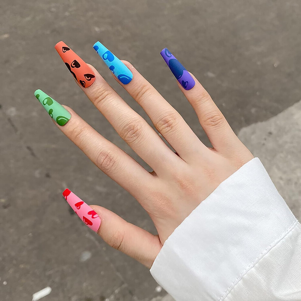 Glamorous Artificial Nails, Reusable Quick Application Coffin Acrylic False Nails With Salon Quality, Fashionable False Nails For Various Occasions I