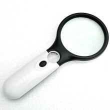 Magnifying glass with LED light 3X + 45X (Black/White)