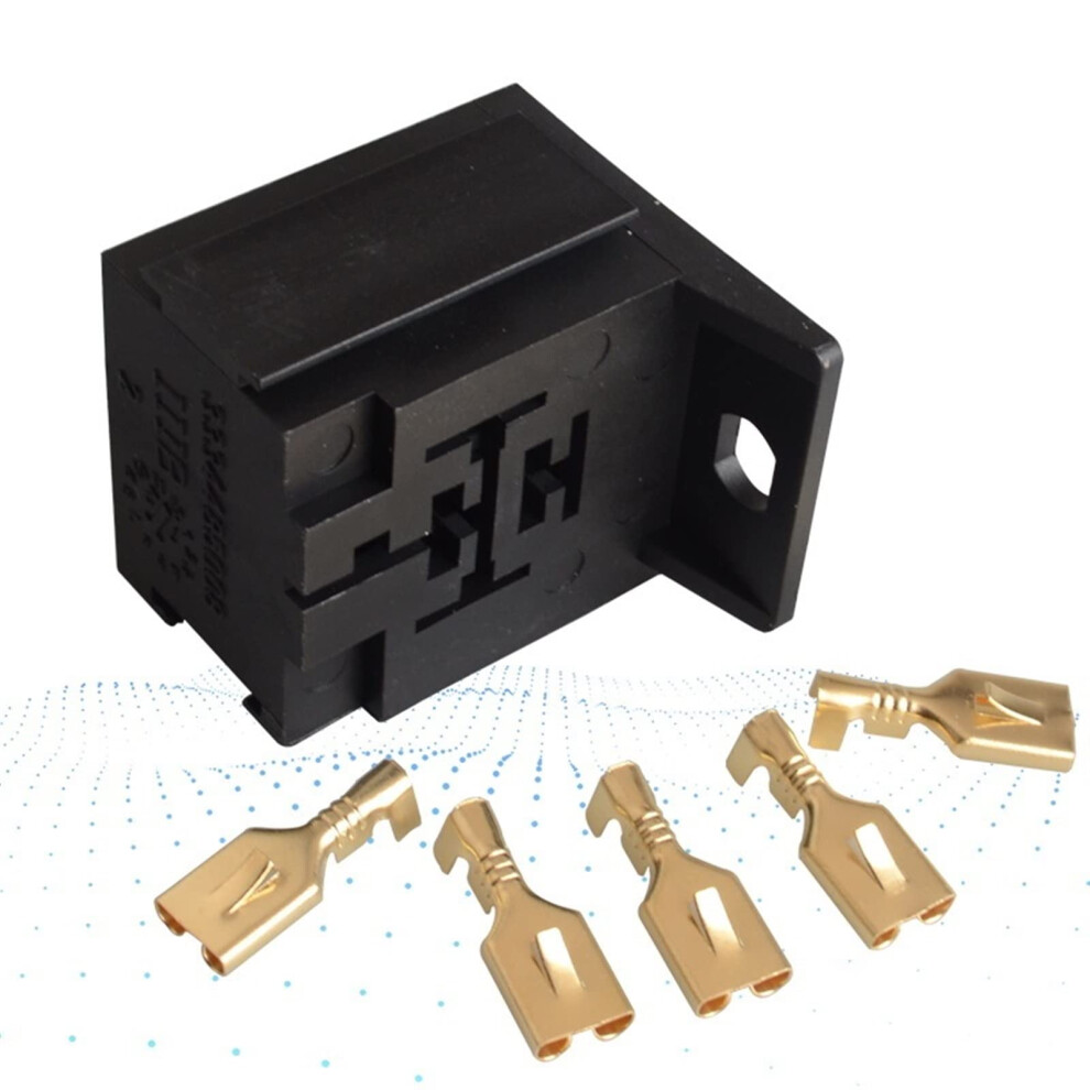 40A 5 Pin Car Relay Socket With 6.3Mm Terminals For Universal Automotive Relay Holder 9094768896723