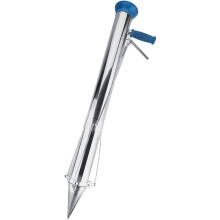 Long Handled Bulb Planter Tool with Ergonomic Grip, Stainless Steel Garden Seeder for Daffodils