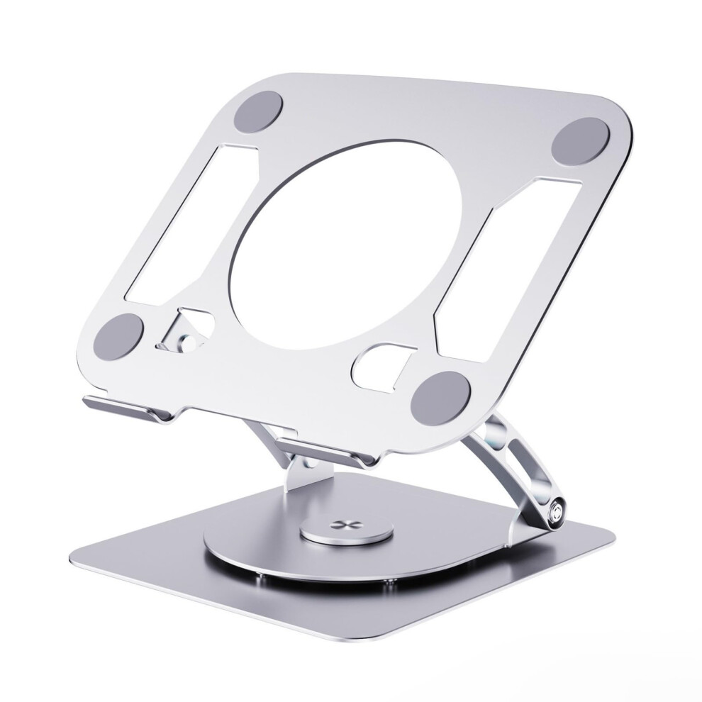 Adjustable 360 Degree Rotating Laptop Stand Risers With Hollows Design For Heat Dissipation Rod Height Adjustment 10 Kg 9187378906507
