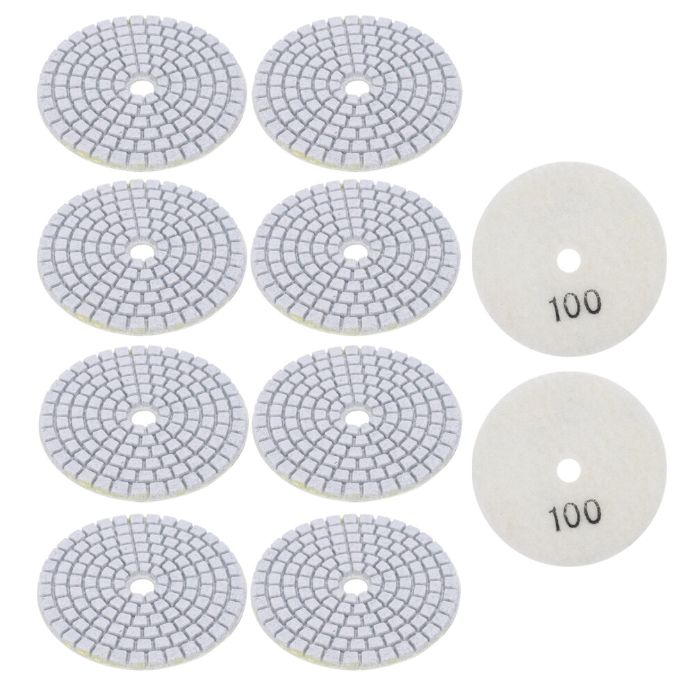 10Pcs 3In White Diamond Sanding Discs 100 Grit For Stone Ceramic Concrete 7901379525039